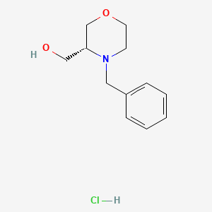 3-Morpholinemethanol, 4-(phenylmethyl)-, hydrochloride, (3R)-