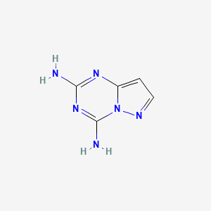 molecular formula C5H6N6 B3193431 Pyrazolo[1,5-a][1,3,5]triazine-2,4-diamine CAS No. 71680-61-0