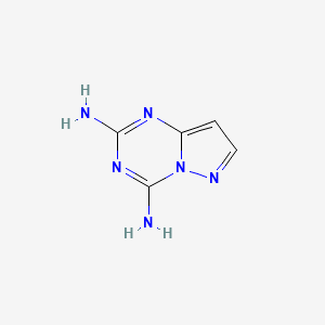 molecular formula C5H6N6 B3193431 Pyrazolo[1,5-a]-1,3,5-triazine-2,4-diamine CAS No. 71680-61-0