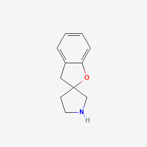 molecular formula C11H13NO B3193457 3H-Spiro[1-benzofuran-2,3'-pyrrolidine] CAS No. 71916-78-4