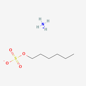 molecular formula C6H17NO4S B3193460 Sulfuric acid, monohexyl ester, ammonium salt CAS No. 72018-24-7