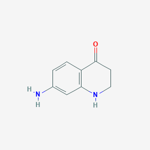 molecular formula C9H10N2O B3193484 7-Amino-2,3-dihydroquinolin-4(1H)-one CAS No. 721446-41-9