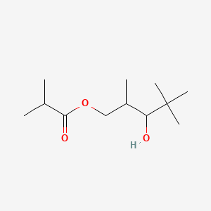 molecular formula C12H24O3 B3193713 Propanoic acid, 2-methyl-, 3-hydroxy-2,4,4-trimethylpentyl ester CAS No. 74367-34-3