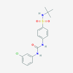 molecular formula C17H20ClN3O3S B319381 N-(tert-butyl)-4-{[(3-chloroanilino)carbonyl]amino}benzenesulfonamide 