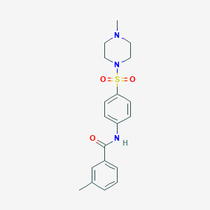 molecular formula C19H23N3O3S B319398 3-methyl-N-{4-[(4-methyl-1-piperazinyl)sulfonyl]phenyl}benzamide 