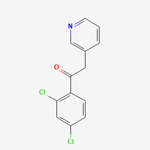 molecular formula C13H9Cl2NO B3194331 Ethanone, 1-(2,4-dichlorophenyl)-2-(3-pyridinyl)- CAS No. 83227-42-3