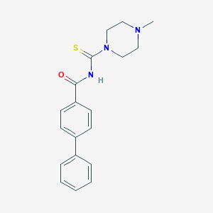 molecular formula C19H21N3OS B319451 N-[(4-methyl-1-piperazinyl)carbonothioyl]-4-biphenylcarboxamide 