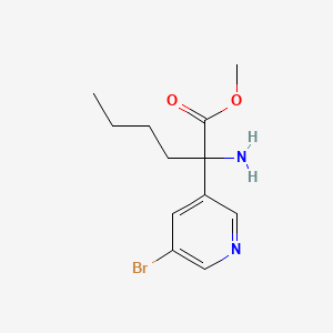 Methyl 2-amino-2-(5-bromopyridin-3-yl)hexanoate