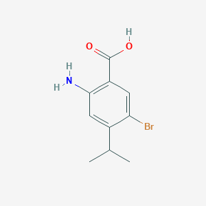 molecular formula C10H12BrNO2 B3194751 2-Amino-4-Isopropyl-5-Bromobenzoic Acid CAS No. 859937-44-3