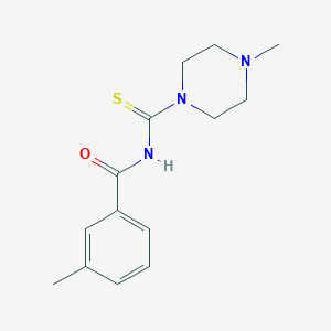 molecular formula C14H19N3OS B319480 3-methyl-N-[(4-methyl-1-piperazinyl)carbothioyl]benzamide 