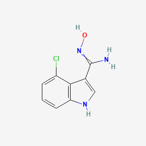 molecular formula C9H8ClN3O B3195235 4-Chloro-N-hydroxy-1H-indole-3-carboximidamide CAS No. 889942-75-0