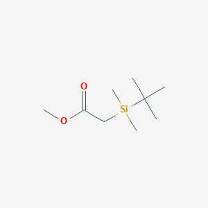 molecular formula C9H20O2Si B3195541 Acetic acid, [(1,1-dimethylethyl)dimethylsilyl]-, methyl ester CAS No. 91390-62-4