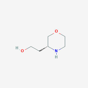 molecular formula C6H13NO2 B3195588 (R)-2-(morpholin-3-yl)ethanol CAS No. 917572-32-8