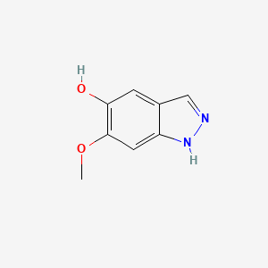 molecular formula C8H8N2O2 B3195646 6-Methoxy-1H-indazol-5-ol CAS No. 92224-23-2