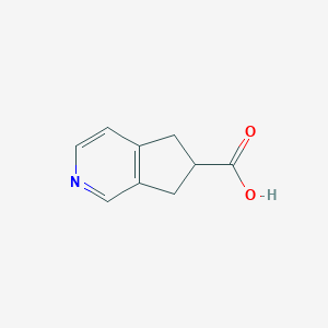 molecular formula C9H9NO2 B3195759 6,7-dihydro-5H-cyclopenta[c]pyridine-6-carboxylic acid CAS No. 932035-65-9