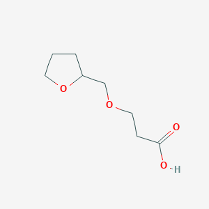 molecular formula C8H14O4 B3195774 3-(Oxolan-2-ylmethoxy)propanoic acid CAS No. 933700-25-5
