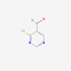 molecular formula C5H3ClN2O B3195782 4-Chloropyrimidine-5-carbaldehyde CAS No. 933703-03-8