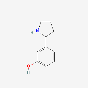 molecular formula C10H13NO B3195811 3-(Pyrrolidin-2-yl)phenol CAS No. 933733-36-9