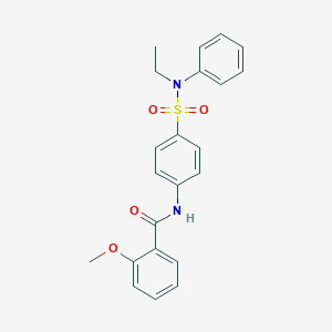 molecular formula C22H22N2O4S B319594 N-{4-[(ethylanilino)sulfonyl]phenyl}-2-methoxybenzamide 