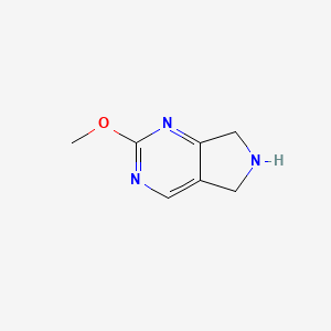 molecular formula C7H9N3O B3196006 2-Methoxy-6,7-dihydro-5H-pyrrolo[3,4-d]pyrimidine CAS No. 947305-13-7