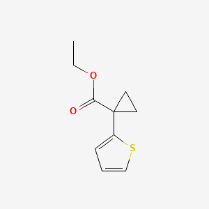 molecular formula C10H12O2S B3196061 Ethyl 1-(thiophen-2-yl)cyclopropanecarboxylate CAS No. 950604-72-5