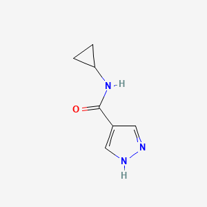 molecular formula C7H9N3O B3196125 N-cyclopropyl-1H-pyrazole-4-carboxamide CAS No. 952674-78-1