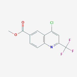 molecular formula C12H7ClF3NO2 B3196184 Methyl 4-chloro-2-(trifluoromethyl)quinoline-6-carboxylate CAS No. 958332-63-3