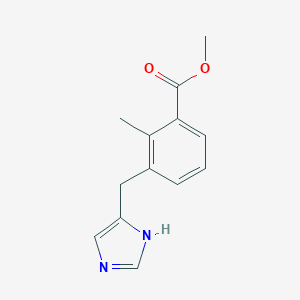 molecular formula C13H14N2O2 B031962 Methyl 3-(1H-imidazol-5-ylmethyl)-2-methylbenzoate CAS No. 146197-56-0