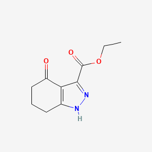 molecular formula C10H12N2O3 B3196221 ethyl 4-oxo-4,5,6,7-tetrahydro-1H-indazole-3-carboxylate CAS No. 96546-39-3