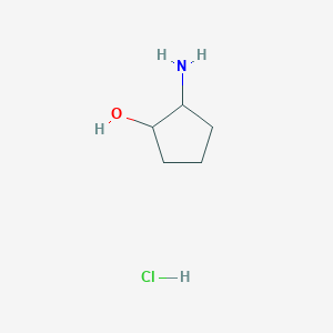 molecular formula C5H12ClNO B3196254 2-Aminocyclopentanol hydrochloride CAS No. 98137-42-9
