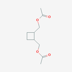 molecular formula C10H16O4 B3196264 [2-(Acetyloxymethyl)cyclobutyl]methyl acetate CAS No. 98515-98-1