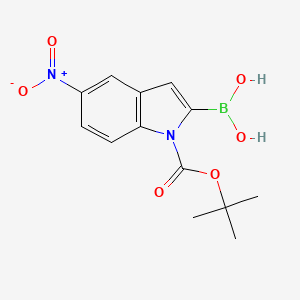 1H-Indole-1-carboxylic acid, 2-borono-5-nitro-, 1-(1,1-dimethylethyl) ester