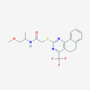molecular formula C19H20F3N3O2S B319636 N-(1-methoxypropan-2-yl)-2-[[4-(trifluoromethyl)-5,6-dihydrobenzo[h]quinazolin-2-yl]sulfanyl]acetamide 