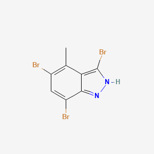 molecular formula C8H5Br3N2 B3196405 3,5,7-Tribromo-4-methyl-1H-indazole CAS No. 1000341-05-8