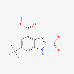 molecular formula C16H19NO4 B3196409 2,4-dimethyl 6-tert-butyl-1H-indole-2,4-dicarboxylate CAS No. 1000341-44-5