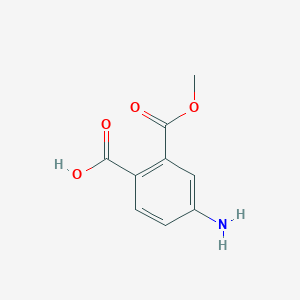 molecular formula C9H9NO4 B3196458 4-Amino-2-(methoxycarbonyl)benzoic acid CAS No. 1000342-08-4