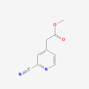 molecular formula C9H8N2O2 B3196526 Methyl 2-(2-cyanopyridin-4-yl)acetate CAS No. 1000342-90-4