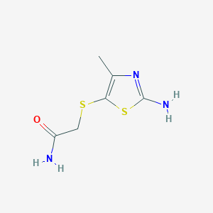 2-[(2-Amino-4-methyl-1,3-thiazol-5-yl)sulfanyl]acetamide