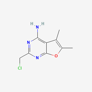 2-(Chloromethyl)-5,6-dimethylfuro[2,3-d]pyrimidin-4-amine