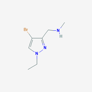 molecular formula C7H12BrN3 B3196867 [(4-Bromo-1-ethylpyrazol-3-yl)methyl]methylamine CAS No. 1001500-18-0