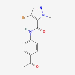 B3196917 N-(4-acetylphenyl)-4-bromo-1-methyl-1H-pyrazole-5-carboxamide CAS No. 1001567-66-3