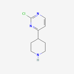molecular formula C9H12ClN3 B3196939 2-Chloro-4-(piperidin-4-YL)pyrimidine CAS No. 1001754-79-5