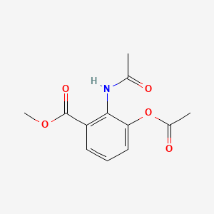 molecular formula C12H13NO5 B3196967 Methyl 2-acetamido-3-acetoxybenzoate CAS No. 100193-10-0