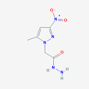 molecular formula C6H9N5O3 B3196980 2-(5-methyl-3-nitro-1H-pyrazol-1-yl)acetohydrazide CAS No. 1002034-01-6