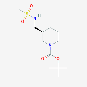 molecular formula C12H24N2O4S B3197034 tert-Butyl (3S)-3-{[(methanesulfonyl)amino]methyl}piperidine-1-carboxylate CAS No. 1002359-94-5