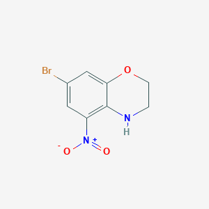 molecular formula C8H7BrN2O3 B3197108 7-bromo-5-nitro-3,4-dihydro-2H-1,4-benzoxazine CAS No. 1003707-40-1