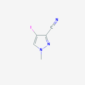 molecular formula C5H4IN3 B3197138 4-iodo-1-methyl-1H-pyrazole-3-carbonitrile CAS No. 1003988-53-1