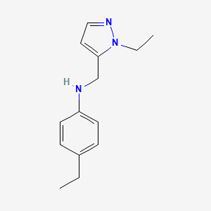 molecular formula C14H19N3 B3197201 4-Ethyl-N-((1-ethyl-1H-pyrazol-5-yl)methyl)aniline CAS No. 1004194-26-6