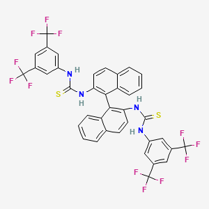 molecular formula C38H22F12N4S2 B3197359 N,N'-(R)-[1,1'-Binaphthalene]-2,2'-diylbis[N'-[3,5-bis(trifluoromethyl)phenyl]thiourea] CAS No. 1005003-43-9