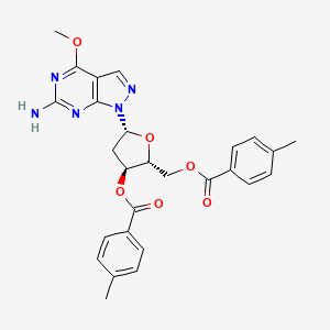 6-Amino-4-methoxy-1-(2-deoxy-3,5-di-(O-p-toluoyl)-beta-D-ribofuranosyl)-1H-pyrazolo[3,4-d]pyrimidine